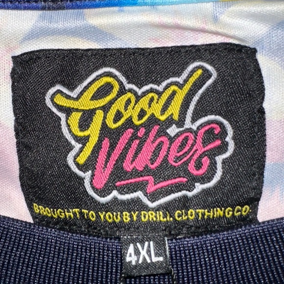 NWT Mens good vibes shirt size 4x - Picture 3 of 4